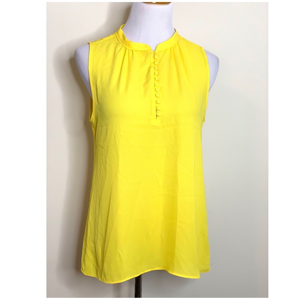 Banana Republic Yellow Sleeveless Blouse